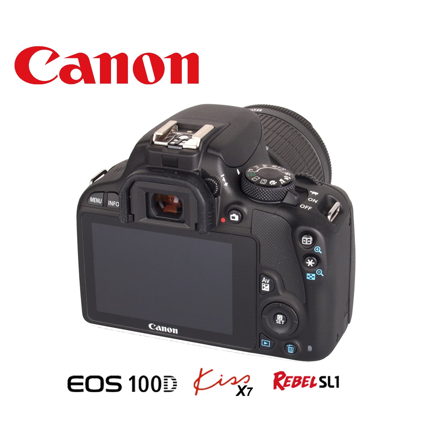 Canon EOS 100D | Kiss X7 | Rebel SL1 Kit lens + Zoom Lens + Card +