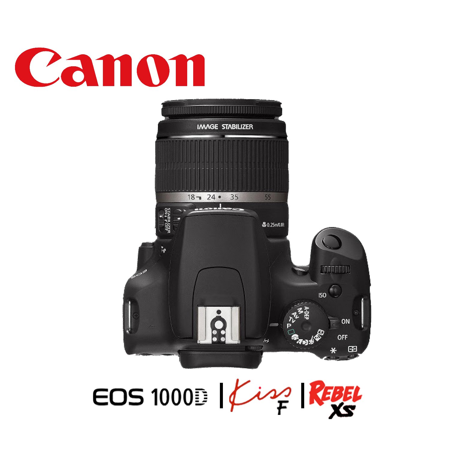 Canon EOS 1000D | Kiss F | Rebel Digital XS Kit lens Card + Bag
