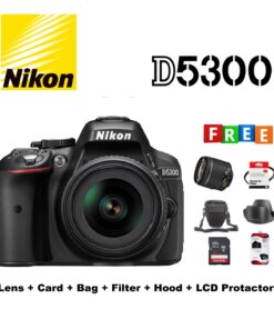 Nikon D5300 Kit lens + Card + Bag + Hood + Protector + Filter