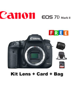 Canon EOS 7D Mark II DSLR Camera Kit lens Card + Bag