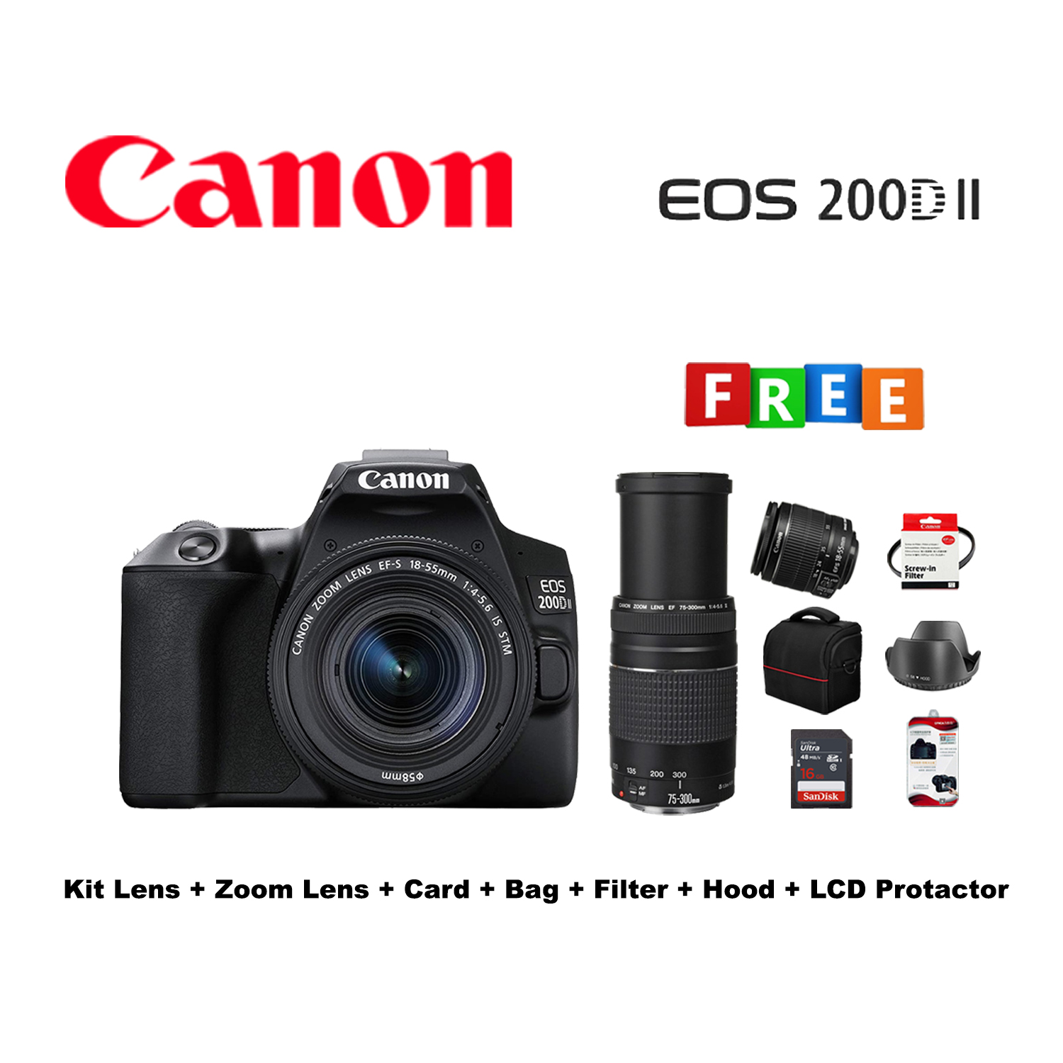 18 55mm Canon 200d Mark Specifications Canon 200D Mark II Single