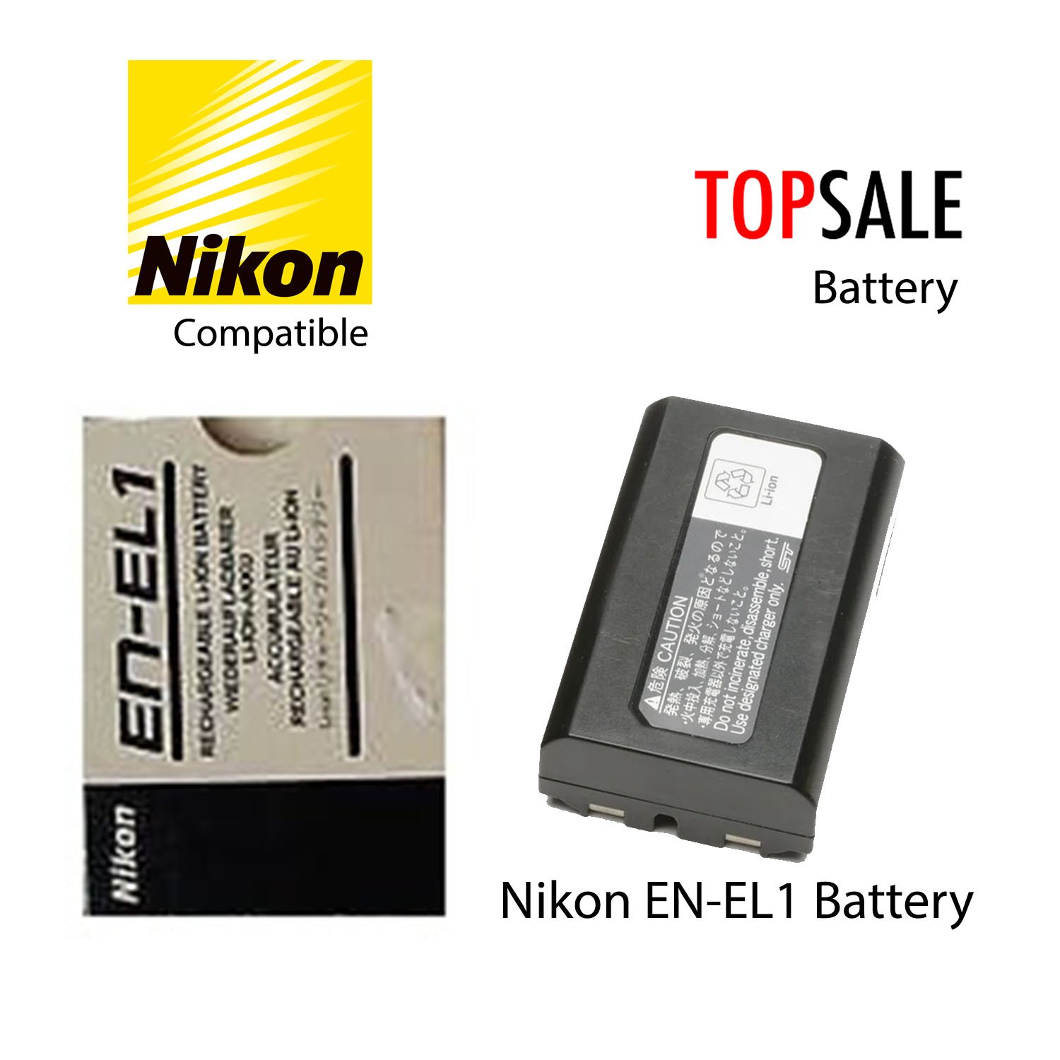 Kastar Replacement Battery For Nikon EN-EL1 – 1500mAh Li-Ion For Coolpix 775