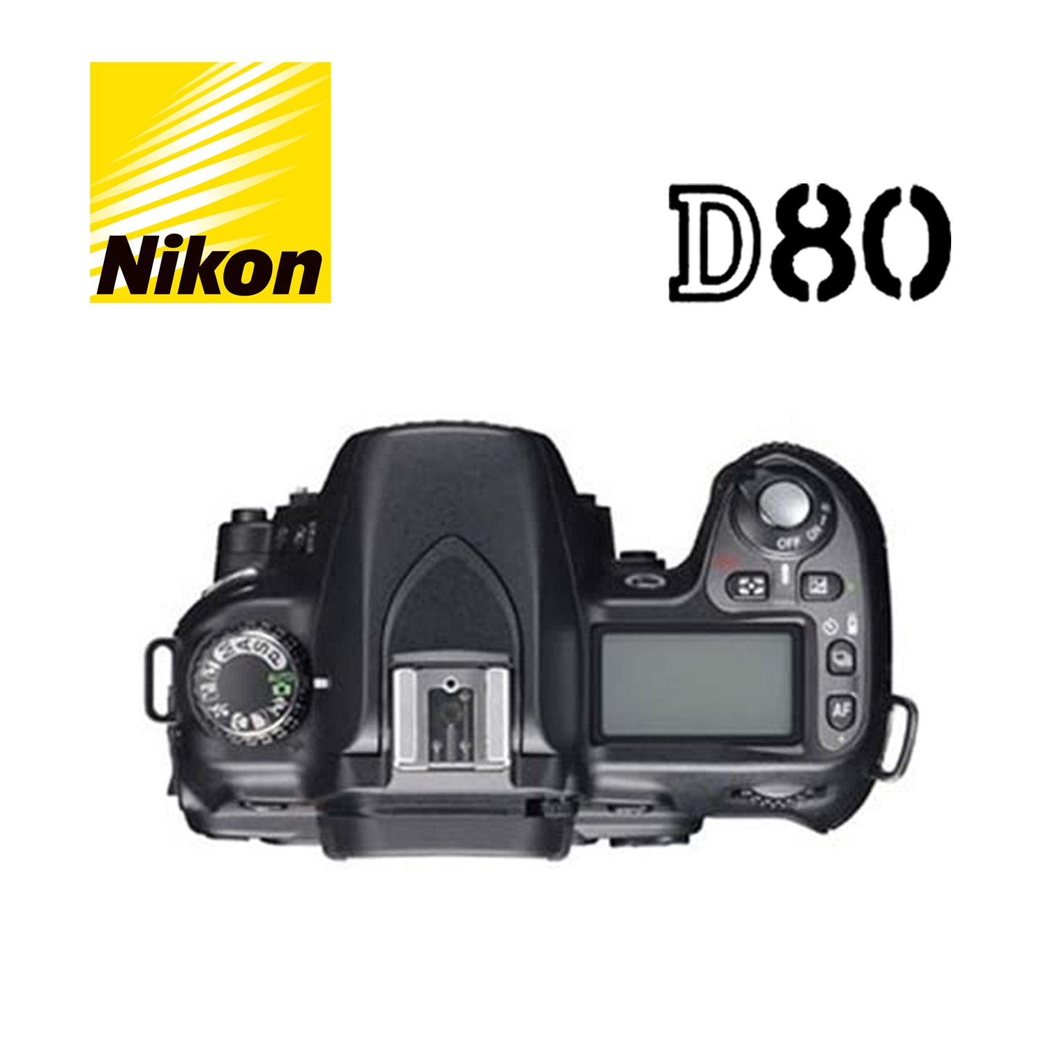 Nikon D80 Kit lens + Zoom Lens + Card + Bag +Hood + Protector + 