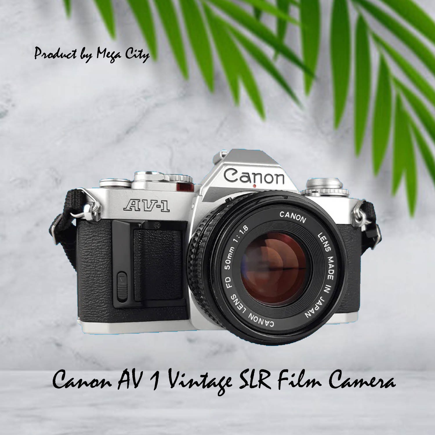 Canon AV 1 Vintage 35mm SLR Film Camera with Prime 50mm Lens
