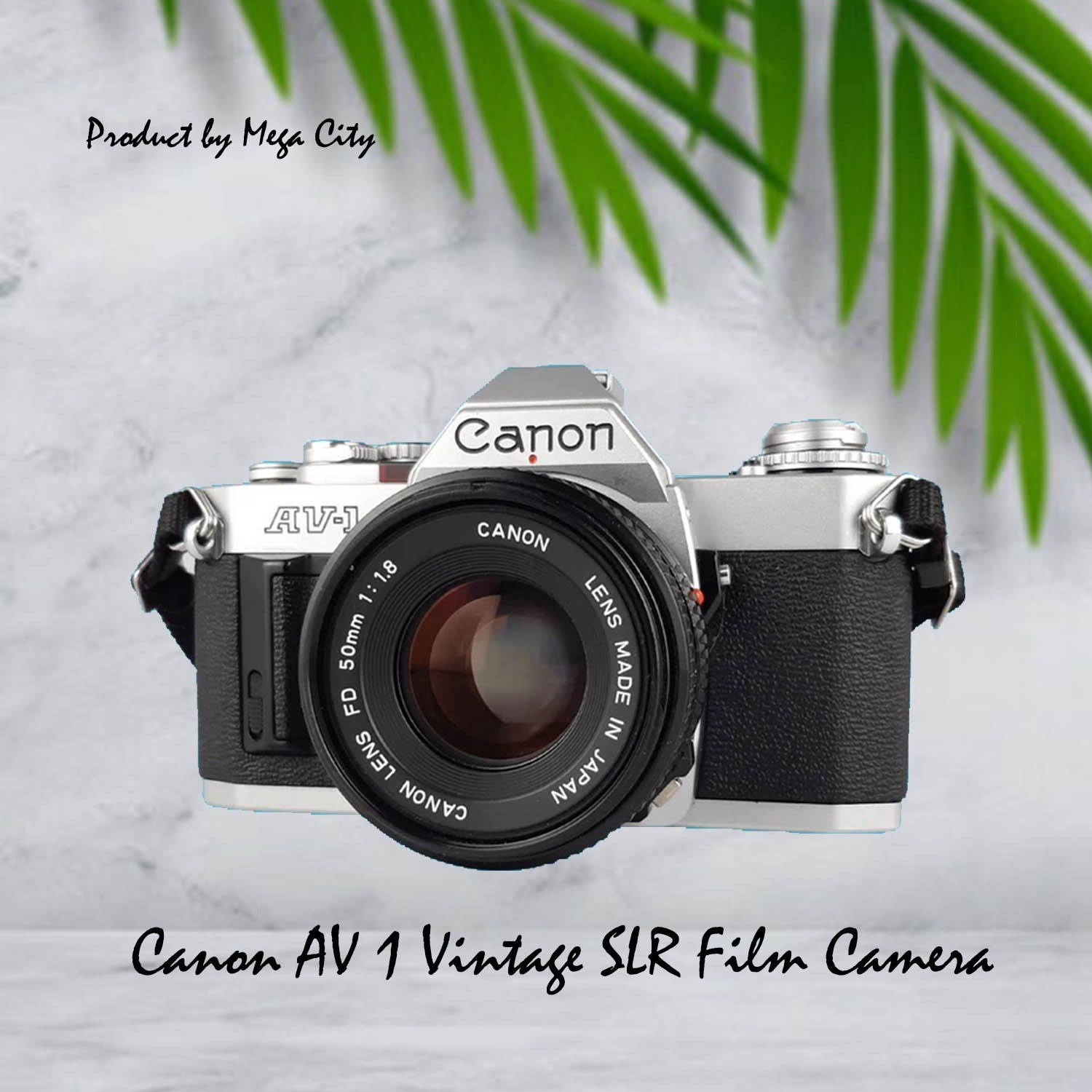 Canon AV 1 Vintage 35mm SLR Film Camera with Prime 50mm Lens